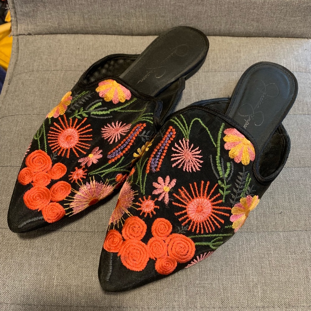 Jessica Simpson Embroidered Mules - 11